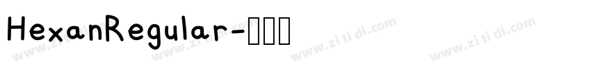 HexanRegular字体转换