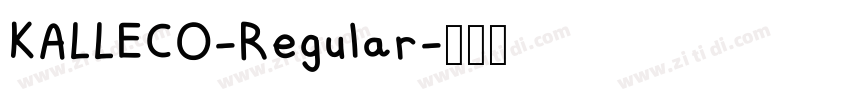 KALLECO-Regular字体转换