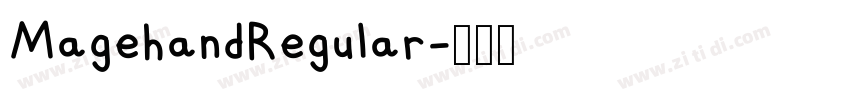 MagehandRegular字体转换
