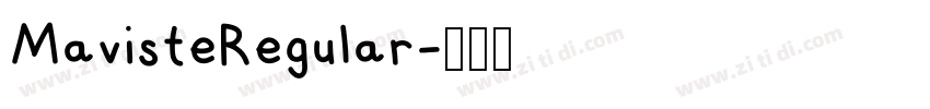 MavisteRegular字体转换