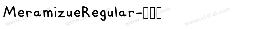 MeramizueRegular字体转换