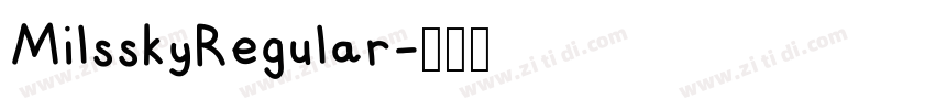 MilsskyRegular字体转换