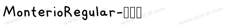 MonterioRegular字体转换