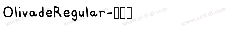 OlivadeRegular字体转换