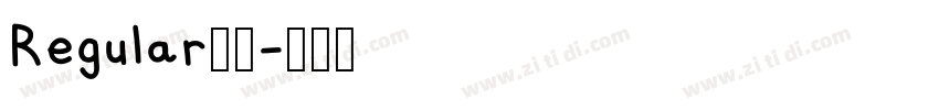 Regular字号字体转换