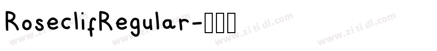 RoseclifRegular字体转换