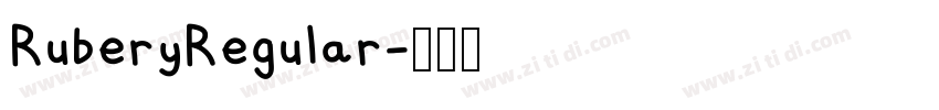 RuberyRegular字体转换