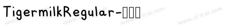 TigermilkRegular字体转换