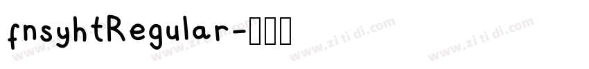 fnsyhtRegular字体转换