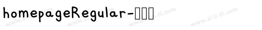 homepageRegular字体转换