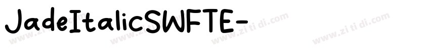 JadeItalicSWFTE字体转换