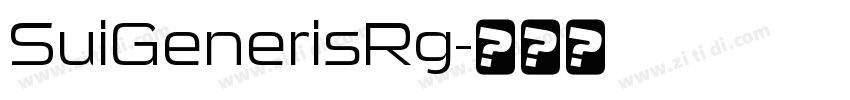 SuiGenerisRg字体转换