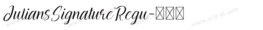 JuliansSignatureRegu字体转换