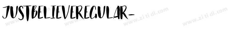justBelieveRegular字体转换