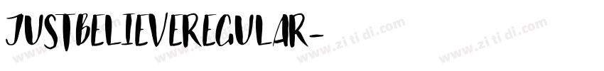 justBelieveRegular字体转换