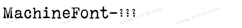 MachineFont字体转换