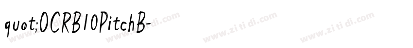 系统缺少名称为quot;OCRB10PitchB字体转换