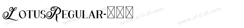 LotusRegular字体转换