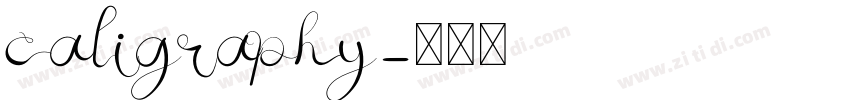caligraphy字体转换
