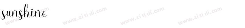 sunshine字体转换