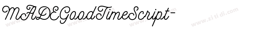 MADEGoodTimeScript字体转换