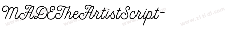 MADETheArtistScript字体转换