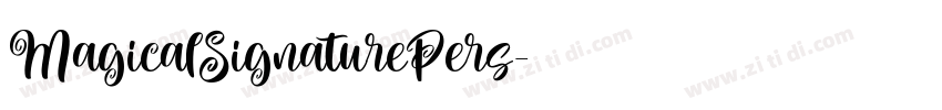 MagicalSignaturePers字体转换
