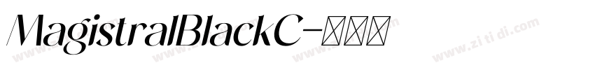 MagistralBlackC字体转换