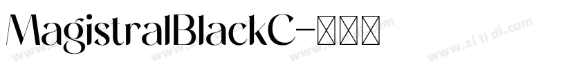 MagistralBlackC字体转换