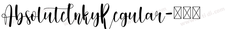 AbsoluteInkyRegular字体转换