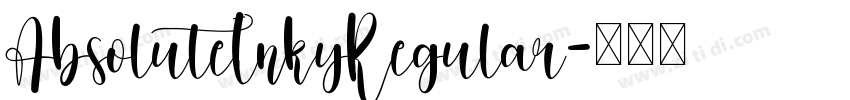 AbsoluteInkyRegular字体转换