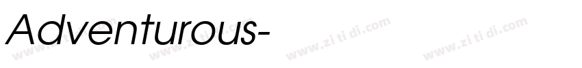 Adventurous字体转换