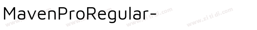 MavenProRegular字体转换