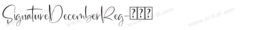 SignatureDecemberReg字体转换