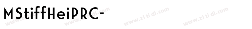 MStiffHeiPRC字体转换