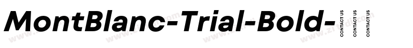 MontBlanc-Trial-Bold字体转换
