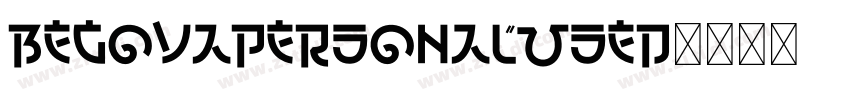 BegovaPersonalUsed字体转换