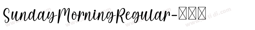 SundayMorningRegular字体转换