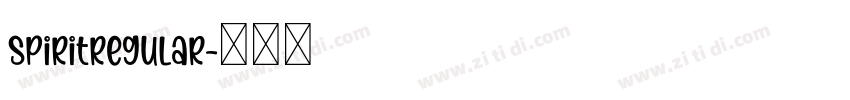 SpiritRegular字体转换