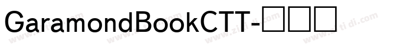 GaramondBookCTT字体转换