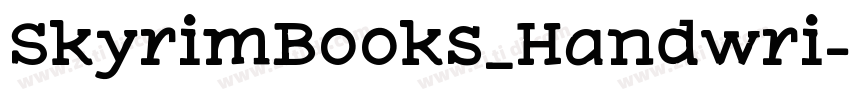 SkyrimBooks_Handwri字体转换