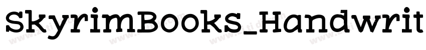SkyrimBooks_Handwrit字体转换