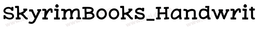 SkyrimBooks_Handwrit字体转换