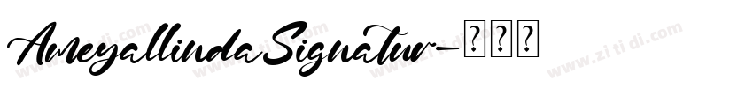 AmeyallindaSignatur字体转换