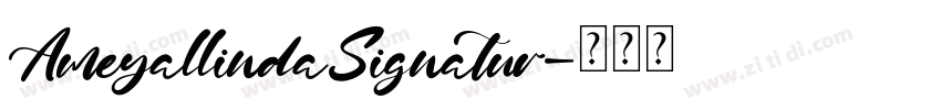 AmeyallindaSignatur字体转换