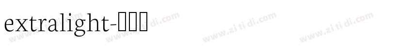 extralight字体转换
