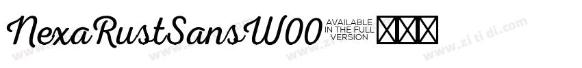 NexaRustSansW00字体转换