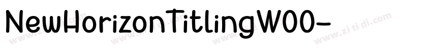 NewHorizonTitlingW00字体转换