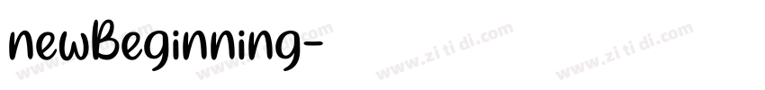 newBeginning字体转换