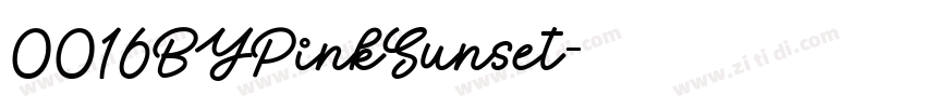 0016BYPinkSunset字体转换